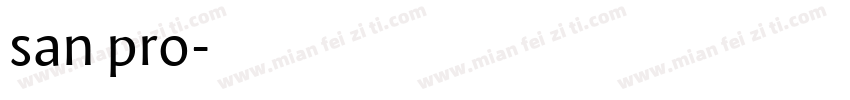san pro字体转换